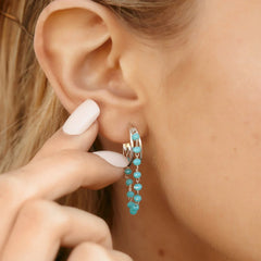Neon Chain Hoop Earring