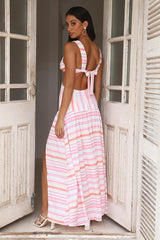 Summer Beach Date Midi Dress Multi