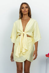 Stroll Through The Clouds Dress Light Yellow