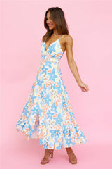 Beach Sunsets Midi Dress Blue