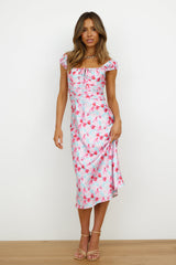 Feel My Rhythm Midi Dress Pink