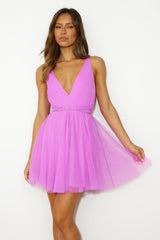 Twirl In Love Tulle Mini Dress Purple