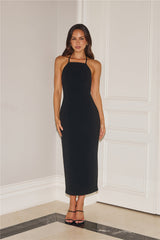 Chic In Barcelona Midi Dress Black