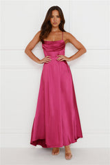 Matilda Satin Maxi Dress Purple