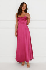 Matilda Satin Maxi Dress Purple