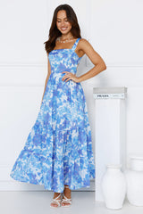Heated Sun Maxi Dress Blue