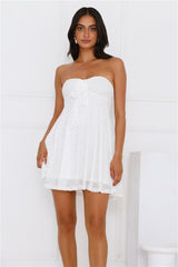 Sea Sand Strapless Mini Dress White