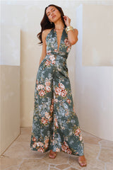 Nights In The Caribbean Jumpsuit Green