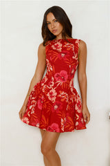 Crimson Dream Mini Dress Red