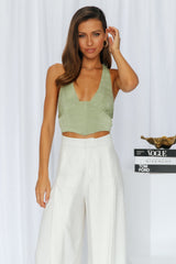 Take My Heart Crop Top Green