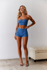 Britney Vibes Denim Crop Blue