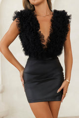 Full Of Glitz Bodysuit Black