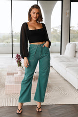 Caramel Heart Crop Black