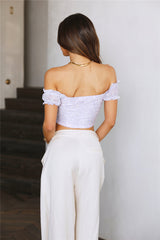 Gimme Gimme Gimme Crop Purple