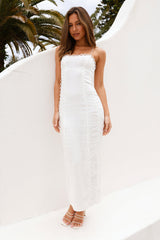 Beachside Living Linen Blend Maxi Dress White