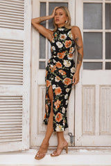 Love From Far Midi Dress Black
