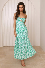 Picnic Frolicking Maxi Dress Green