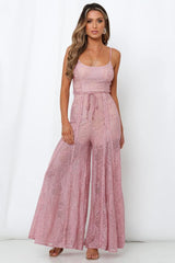 Foot In The Door Jumpsuit Blush