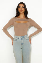 Call Me Basic Bodysuit Brown