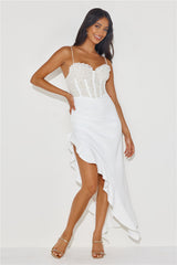 Friendships Of Love Lace Maxi Dress White