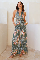 Nights In The Caribbean Jumpsuit Green