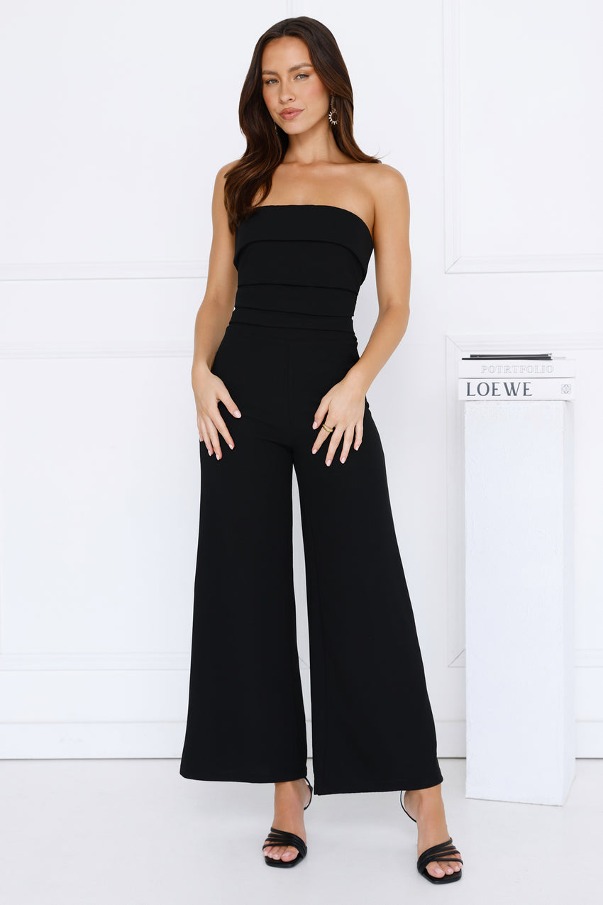 After Hours Elixir Strapless Jumpsuit Black