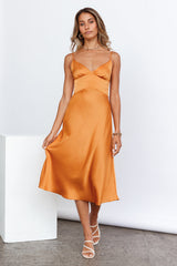 Scream Queen Midi Dress Rust