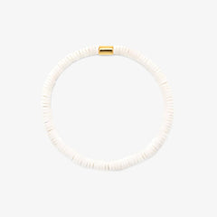 White Seascape Stretch Bracelet