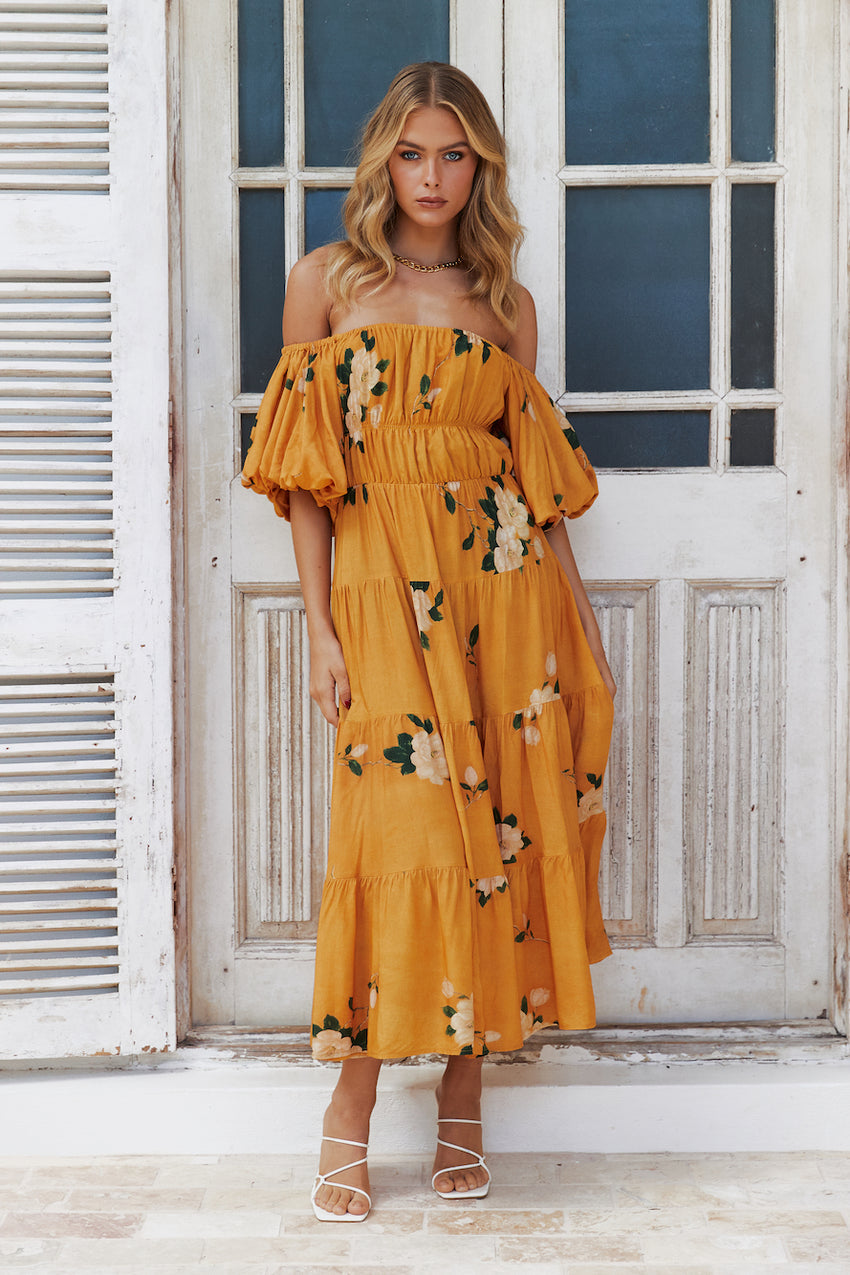 Heating Up Szn Maxi Dress Orange