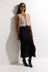 Street Fashion Vest Beige
