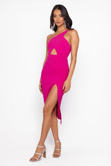 The World Is Yours Midi Dress Hot Pink