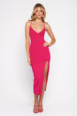 Connecting Steps Midi Dress Pink