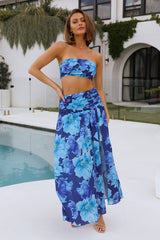 Lessons Of Love Maxi Skirt Blue