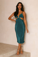 Moods Right Midi Dress Emerald