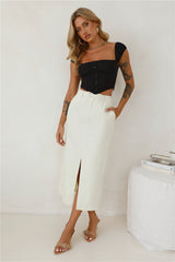 Mango Magic Crop Top Black