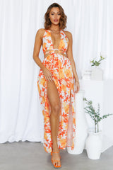 Rising Love Maxi Dress Orange