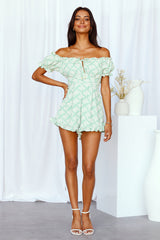 Espresso Hits Romper Green